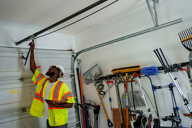 Professional Garage Door Panel Replacement technician working in Eddy County County, ND